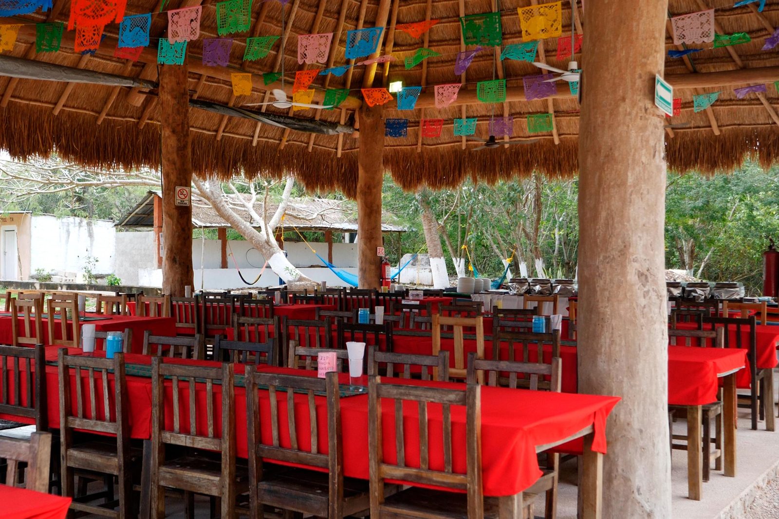 Palapa restaurant with regional food buffet