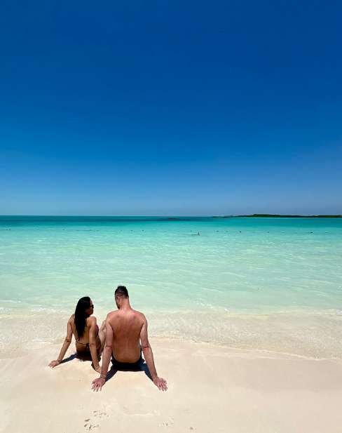 Couple on the beach at Isla Contoy